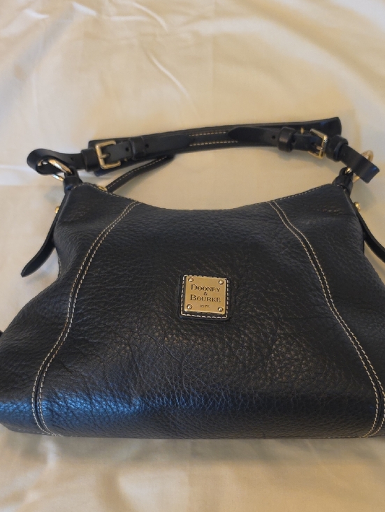 Dooney & Bourke Handbags - Dooney & Bourke Black Pebbled Leather Shoulder Bag